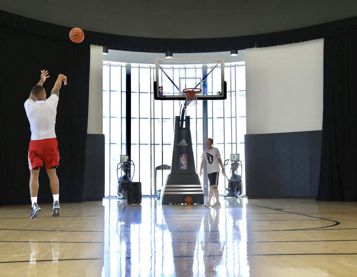 NickDePaula's tweet photo. BREAKING: Adidas surprises Damian Lillard during his return to Oregon by officially naming its Portland HQ’s gymnasium court after him.

Adidas says The Damian Lillard Court marks 1st time in brand’s 75 year history that they are naming a company location after an athlete. https://t.co/B7R4HqsCA8