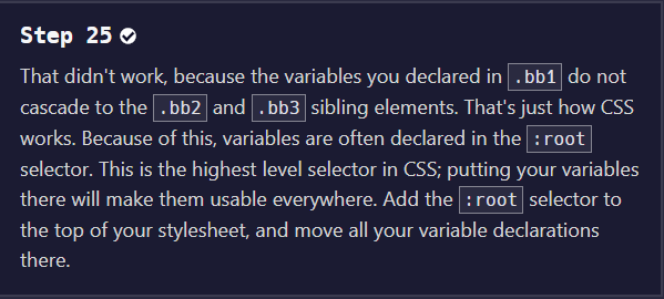 lailah_grant's tweet photo. Learn CSS Variables by building a City Skyline.
CSS variables help you organize your styles and reuse them.
variables are often declared in the :root selector.
This is the highest-level selector in CSS;
:root{
--building-color1: #aa80ff;
--building-color2: #66cc99;
} https://t.co/cbgysIYg9X