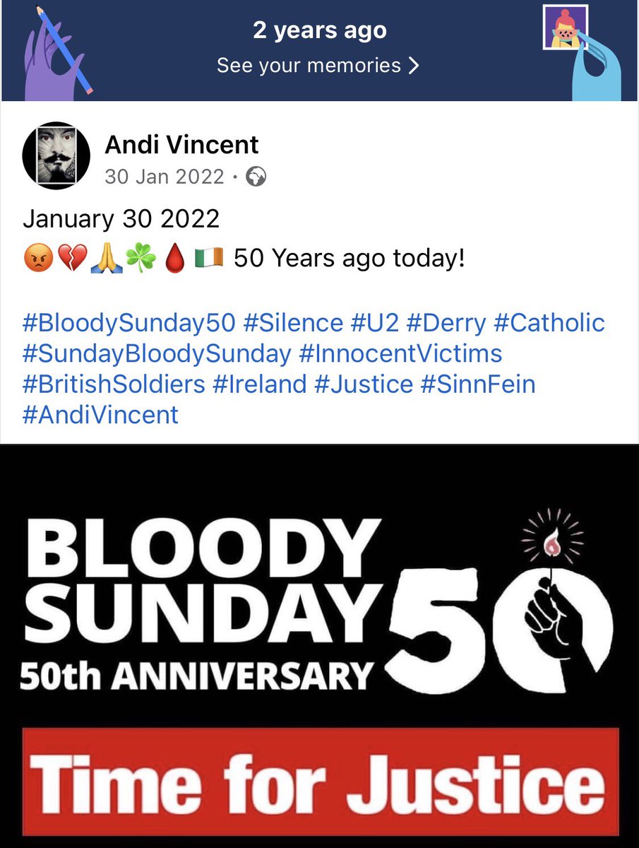 #BloodySunday52 #Silence #U2 #Derry #Catholic #SundayBloodySunday #InnocentVictims #BritishSoldiers #Ireland #Justice #SinnFein #AndiVincent