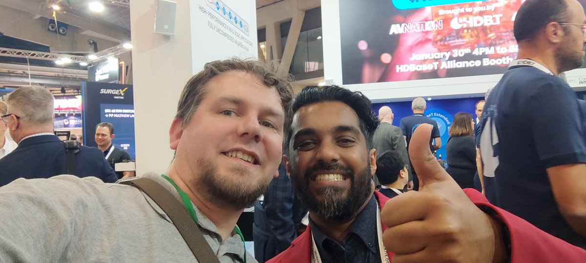 sirjustindawson's tweet photo. #avselfies #ise2024 #avtweeps AV Tweeps meet up at @HDBaseT
Great to meet people like @frankpadikkala who I've been friends online with for years.
Frank IT is not AV!🤣 https://t.co/O0WPRB1PH5
