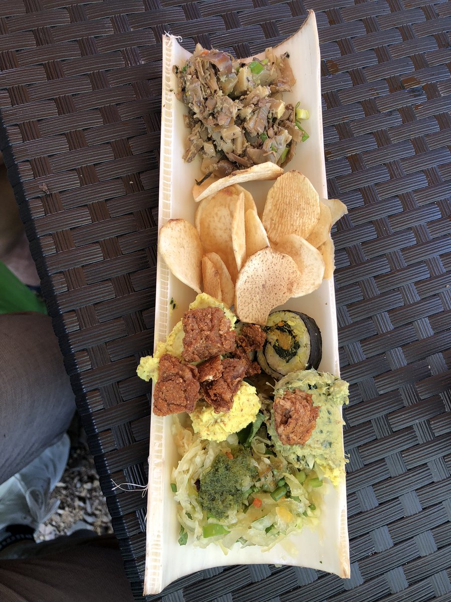 MDeFreese's tweet photo. Going back to my #HungerFellow roots during a visit to the @EUPasifika-funded, @spc_cps #PROTEGE project site. The farm combines water-efficient cultivation techniques, locally sourced inputs, and #zerowaste, farm-to-fork meals using plant varieties unique to #NewCaledonia. #SDG2 https://t.co/RviqDBNnFv