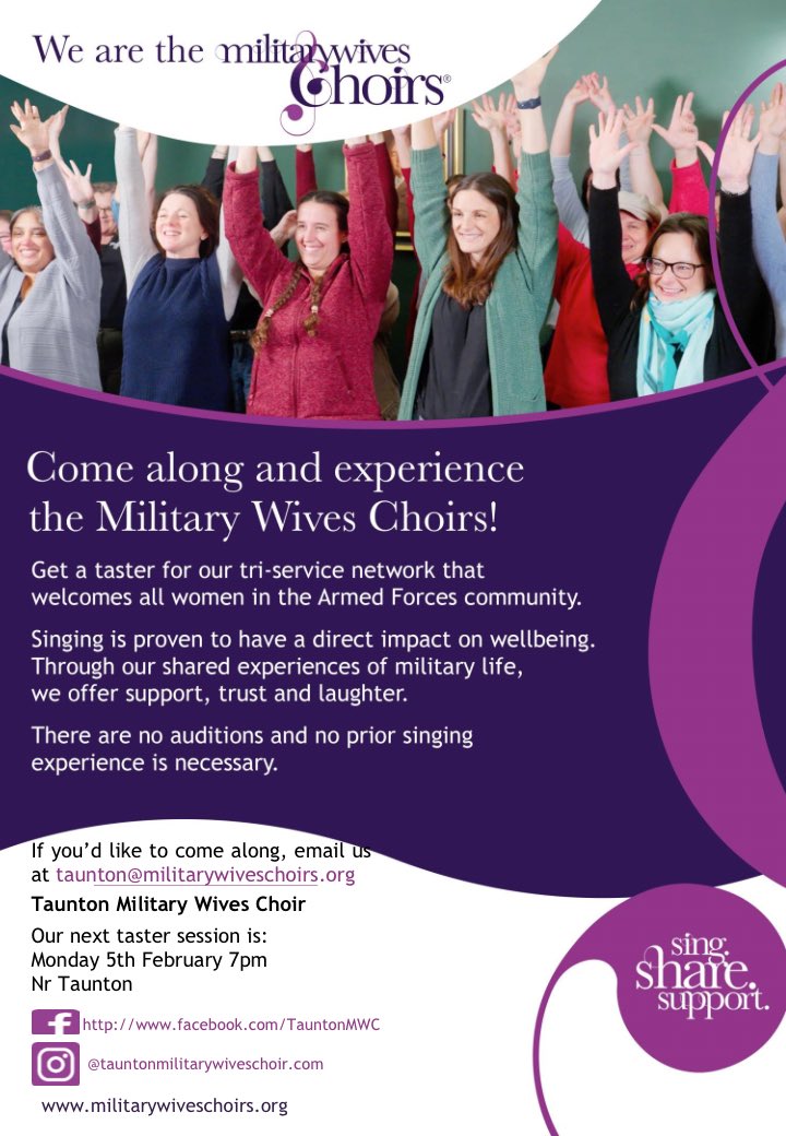 Email taunton@militarywiveschoirs.org for attendance information.