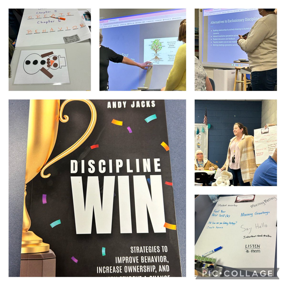 ErinYunker's tweet photo. We’re here to support each other and our students! Today, our staff presented on our book study. Each group did an amazing job sharing new aspects of how we can and should support student behavior. #IMPACT2Win @EFES_Proud @CoachDeversToo @_AndyJacks
@LKapuchuck https://t.co/RUWLmlSai6