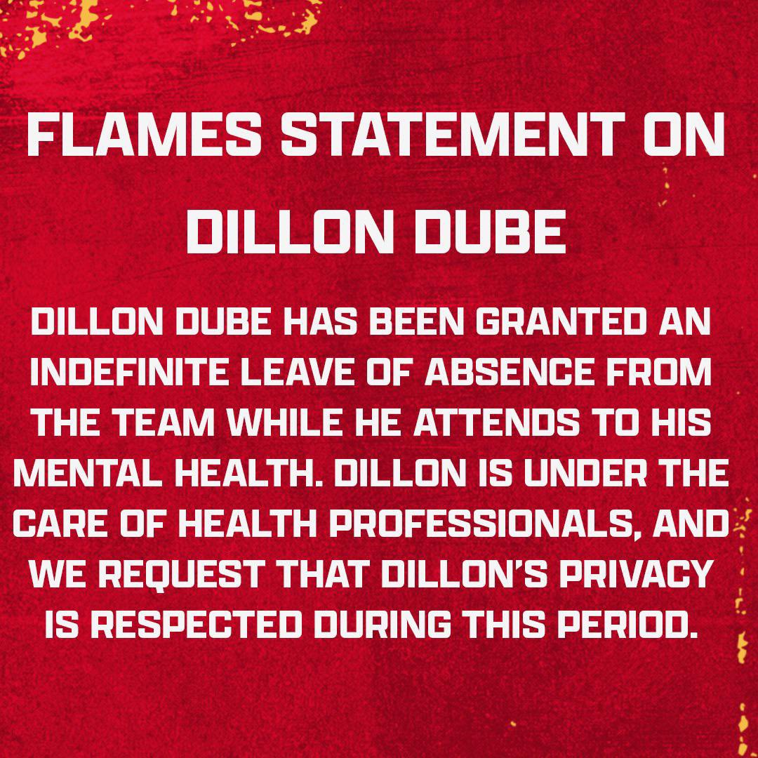 Wishing Dillon Dube all the best as he “attends to his mental health” (aka surrenders to London Police). Grateful to hear he’s “under the care of health professionals” (aka criminal defence lawyers). What a gross smoke screen from the <a href="/NHLFlames/">Calgary Flames</a>. 

ctvnews.ca/mobile/sports/… #NHL