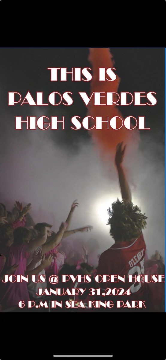 Interested in attending PVHS? Come to Open House tomorrow, January 31 at 6pm to learn about what makes PVHS a special place! ❤️ 🔱 🖤