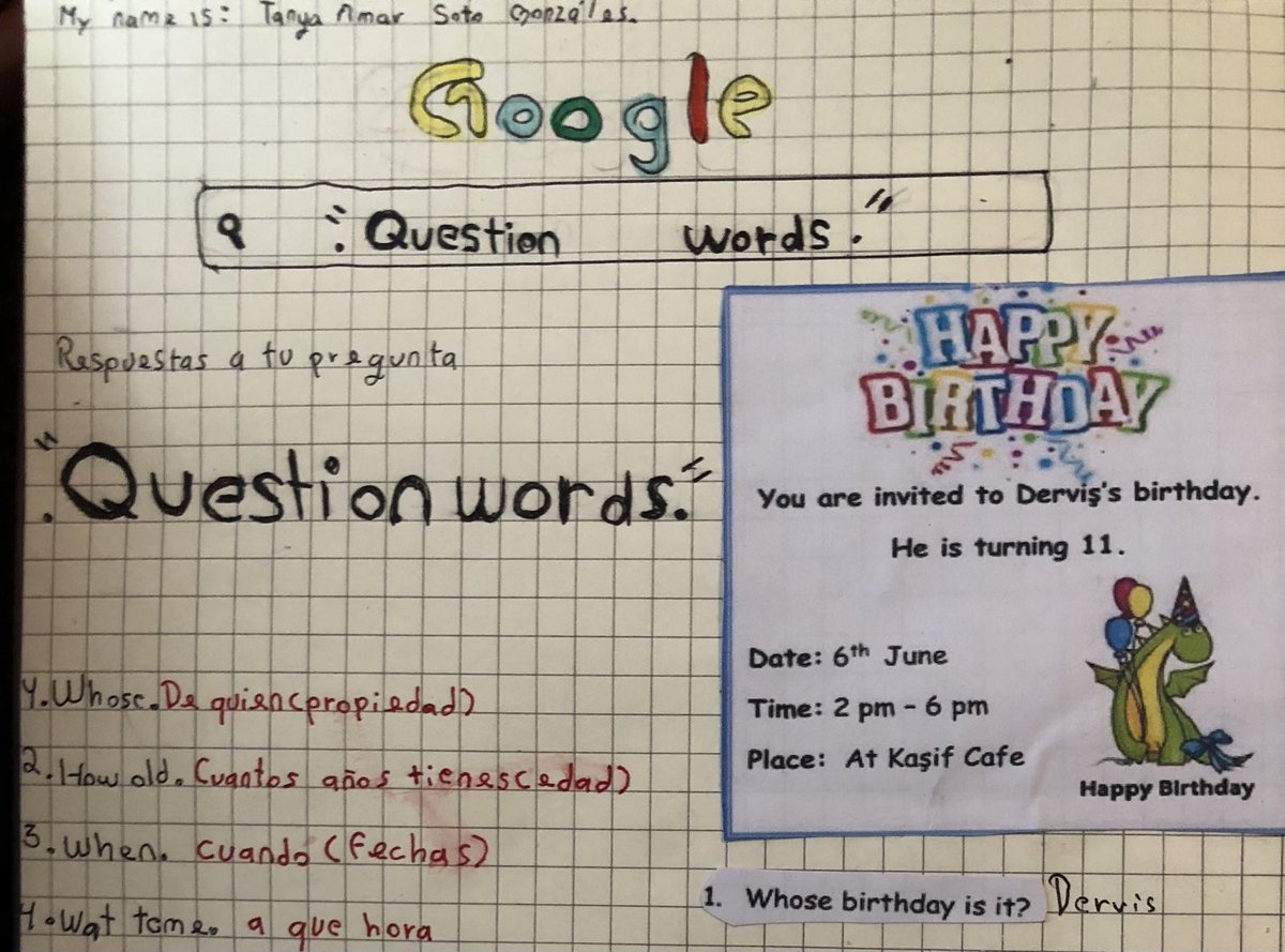 Ok. Pero las tareas de mi sobrina no tienen desperdicio 😍