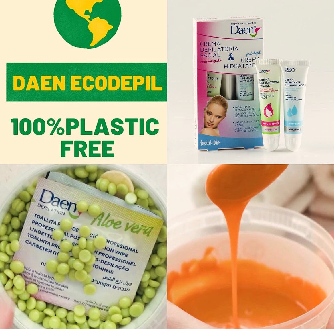 DaenDepilacion's tweet photo. #Ceras #veganas, en múltiples formatos (perlas, bandas, discos), crema #depilatoria… tenemos opciones que se adaptan a ti para que #depilarte sea cómodo, sencillo y #natural 😍 ¿nos pruebas? ❤️ #daenlovers #depilaciónnatural https://t.co/gqe8cnJ0QN https://t.co/FtLzKUcbbK