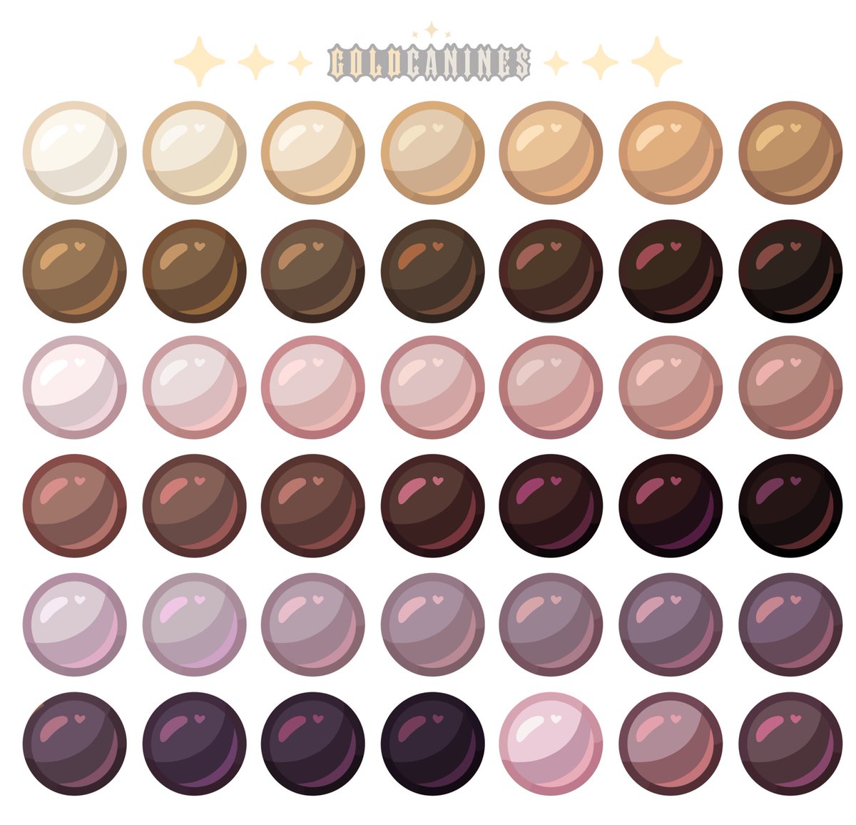 I tried my hand at making a skin-tone chart ! ✨ This is my first time doing this and tried my best, but I am always open to feedback ! ❤️