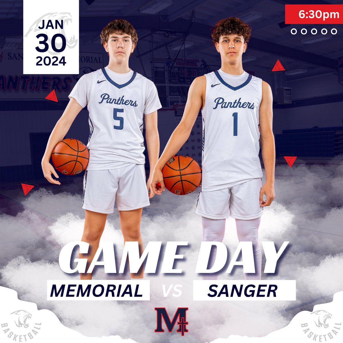 ⚠️ ‼️🚨  IT’S GAME DAY 🚨‼️⚠️

Let’s rock The Den tonight as your SJM Panther Boy’s take on the Apaches of Sanger at 6:30pm! 🐾

🕡 VARSITY @ 6:30pm
🕔 JV @ 4:45pm
🕞 Frosh @ 3:30pm

🗓️ Tuesday, Jan. 30th 
📍 The Panther Den 🐆 @ SJM 
🆚 Sanger HS

#DYJ
#CMAC  |  Game 7️⃣