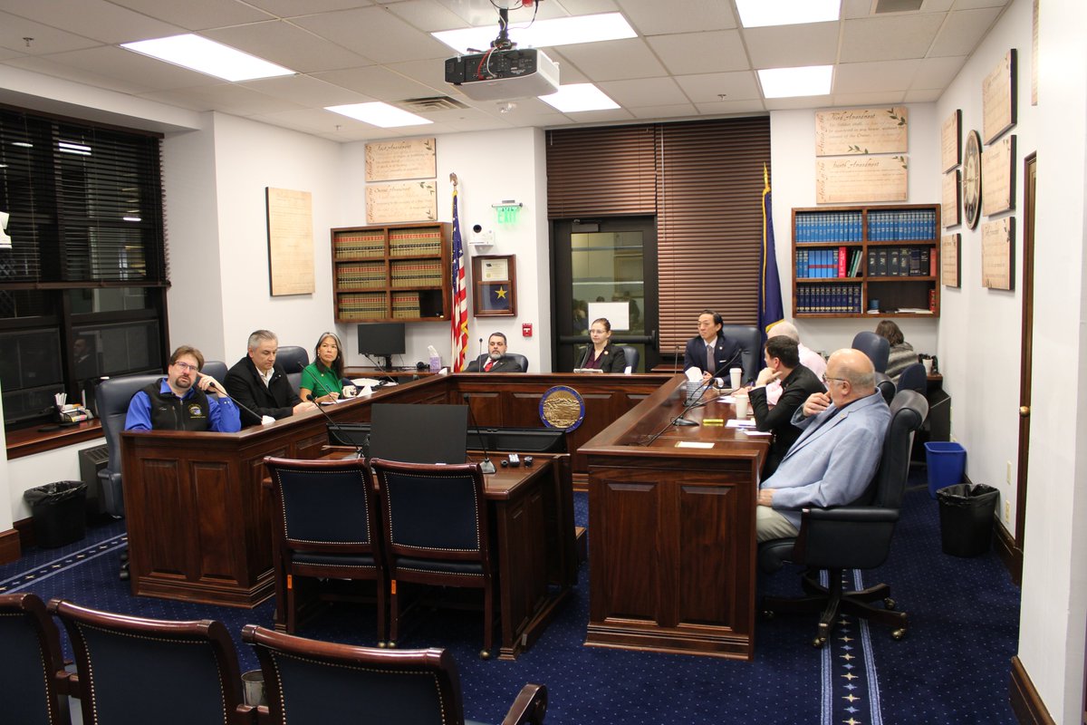 RepCarrick's tweet photo. This morning the #interiordelegation had its first meeting of the session, and met with the Fairbanks Chamber of Commerce. (1/4) #akleg https://t.co/VbhzTHxiZ3