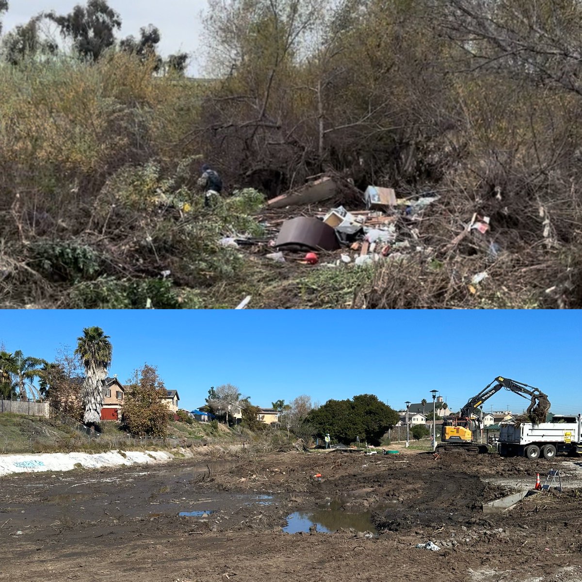 MacKenzie Elmer (@mckelmer) on Twitter photo Pretty dramatic clean-out of Chollas Creek at Birch and Beta Street by the city of San Diego, where floodwaters overwhelmed a storm channel last week. More rain due Thursday. <a href="/voiceofsandiego/">Voice of San Diego</a> Pretty dramatic clean-out of Chollas Creek at Birch and Beta Street by the city of San Diego, where floodwaters overwhelmed a storm channel last week. More rain due Thursday. <a href="/voiceofsandiego/">Voice of San Diego</a>