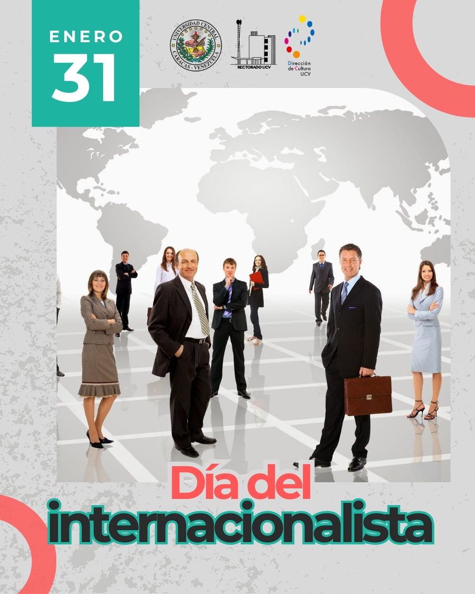 Hoy, celebramos el Día del Internacionalista. 

Desde el año 1958 cuando se crea el Colegio de Internacionalistas de Venezuela (CODEIV), organización académico-gremial que se constituye con el objetivo de desarrollar los estudios internacionales en el país.

#UCV <a href="/EEIUCVe/">Estudios Internacionales #UCV</a>