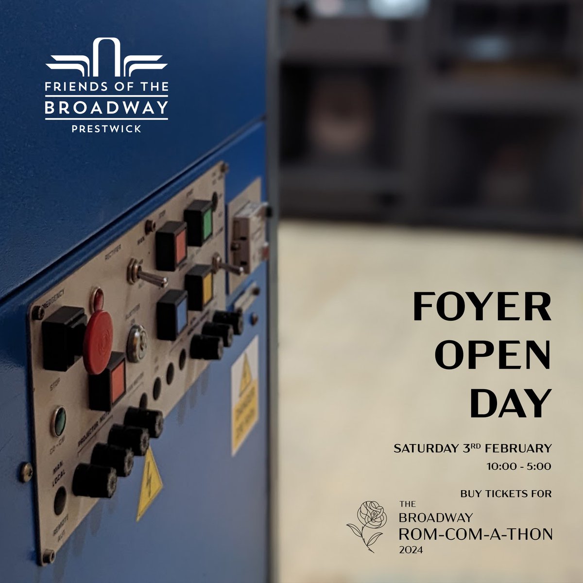 🎉 We're opening our doors (again!)

For the first time in 2024, you will be able to walk through the Broadway's Art Deco entrance this Saturday and book tickets for the Broadway Rom-Com-a-thon directly from our original ticket booth! 

Major announcements coming this week! 👀