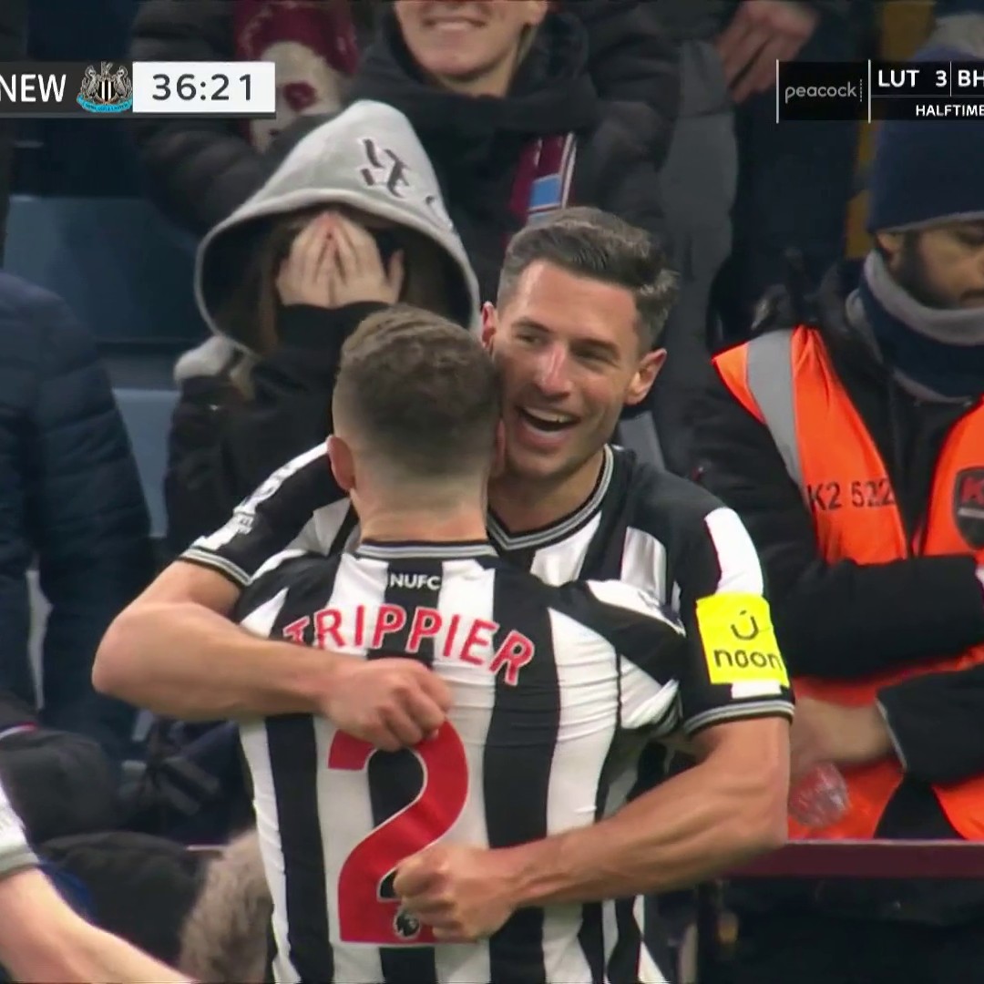 ANOTHER goal for Fabian Schar, and the Magpies double their lead! ⚽️⚽️#AVLNEW