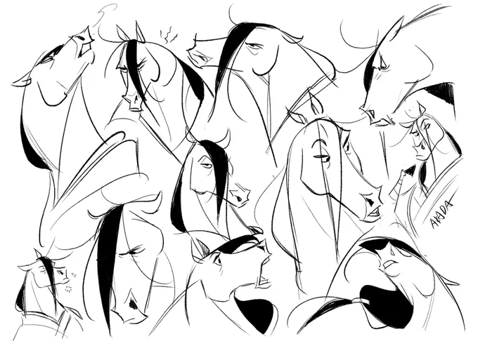 Some expression sketches for Tomoe 