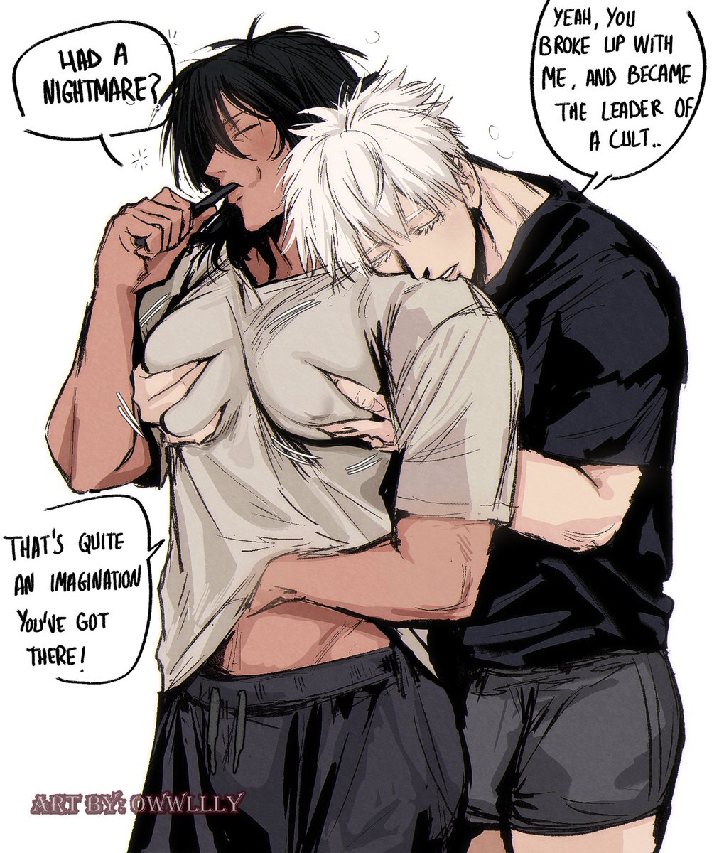 OwwlllY's tweet photo. sleepy gojo and geto<3 #JujutsuKaisen #satosugu https://t.co/QPCNcx0G2E