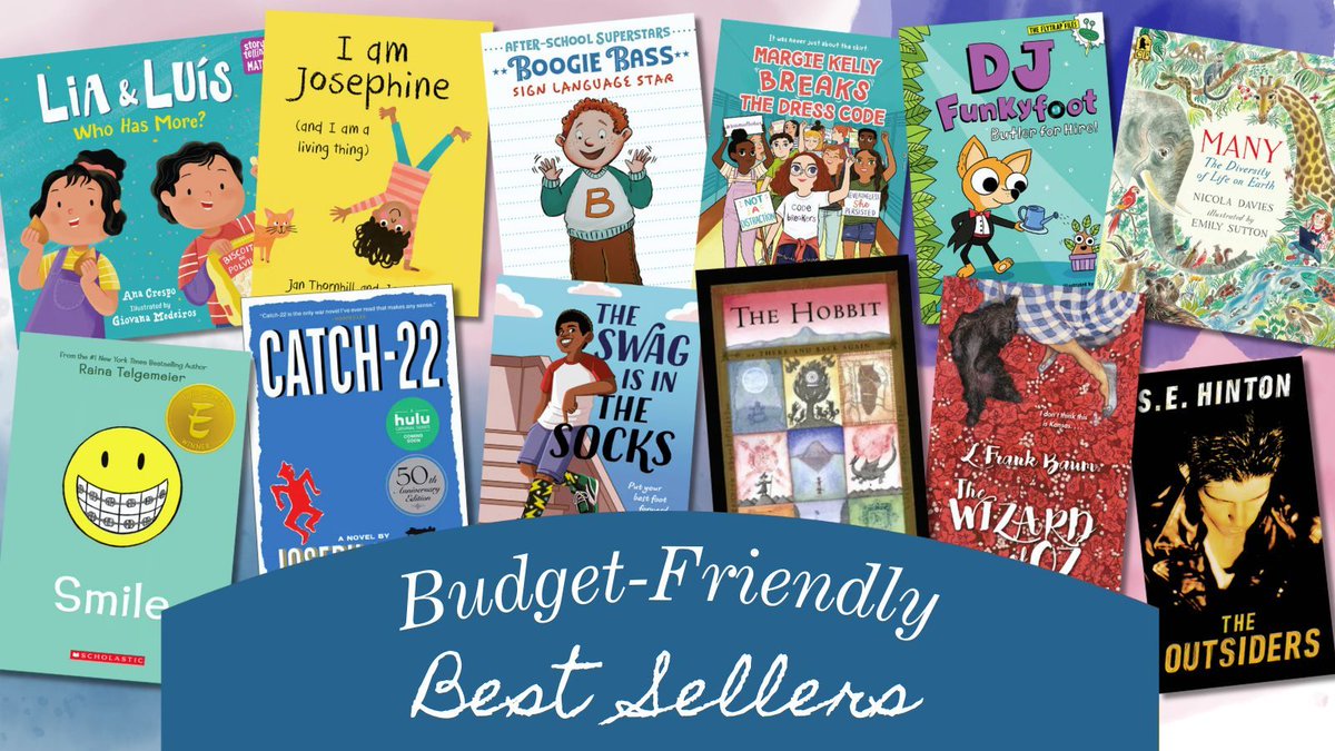 Booksource's tweet photo. Don’t sacrifice quality #books in #classrooms because of budget and funding constraints - check out our budget-friendly #bestsellers!
For every grade and #readinglevel, we have collections that fit even the tightest of budgets. Check them at ✨ https://t.co/XMAdYCe5Q1 ✨ https://t.co/coQgNH6rpo