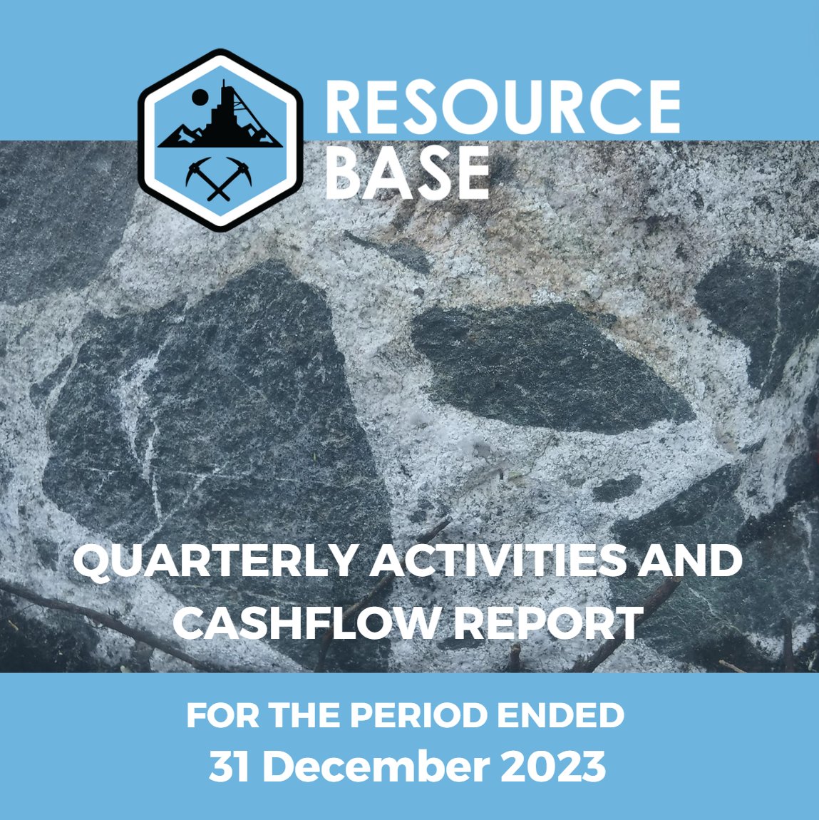 ResourceBaseLtd's tweet photo. December 2023 Quarterly Activities and Cashflow Report

🔹Canada - James Bay #Lithium Projects - Wali and Ernst Lake Projects
🔹Australia - Mitre Hill #REE Project

Read the full report here:  🔗https://t.co/AkaZxz0jRJ

$RBX  #quarterlyreport https://t.co/Q9faeIAS2G