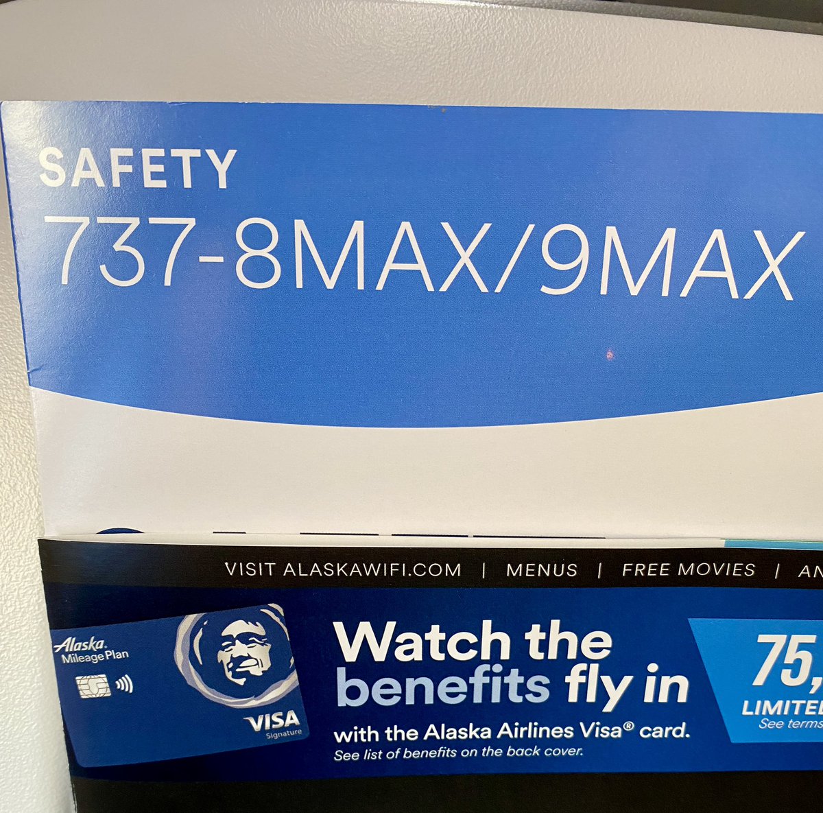 Cmdr_Hadfield's tweet photo. Just boarded @AlaskaAir - confidence is high. https://t.co/ajCtKLpewJ