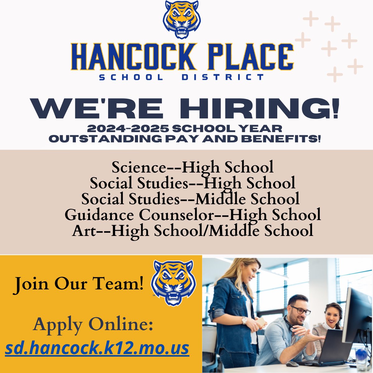 It's a great day to become a Tiger! Apply today to join our team in 2024-2025! #hpsdtigers