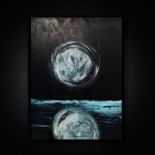 Neues Werk, jetzt verfügbar 
🖼 space moon
peggytassin.de/galerie.htm#59

#kunst #kunstinrostock #art #darkart #darkromantic #rostock