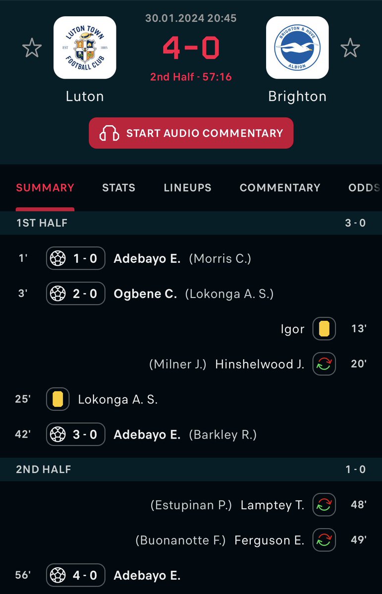tola_wtf's tweet photo. Elijah Adebayo Hattrick
4-0 Luton

#LUTBRI https://t.co/HNO2IupIuT
