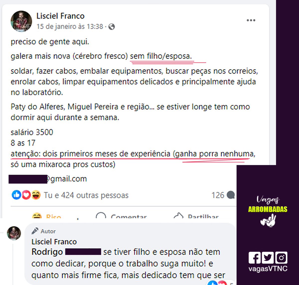 Vagas Arrombadas tweet media