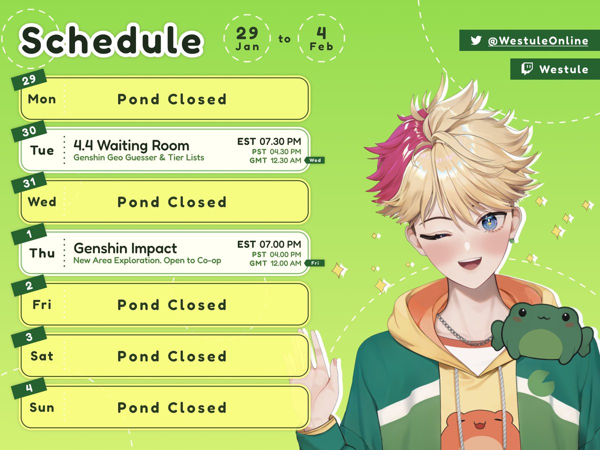 Weekend trip, so schedule gonna be short n sweet this time 🐸