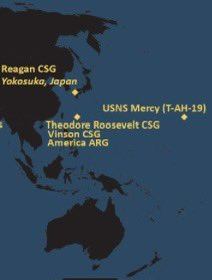 A @USNavy🇺🇸 mantém implantados nesta semana no Pacífico Ocidental nada menos que 3 #CSG (USS Ronald Reagan, USS Theodore Roosevelt e USS Carl Vinson) e um #ARG (USS America) muito em razão das crescentes tensões entre a #China e #Taiwan e as provocações da #NorthKorea 📷:USNINews