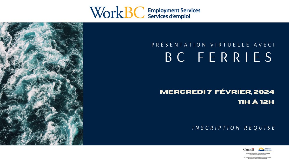 Join WorkBC Centre Courtenay on Feb. 7 for a virtual hiring event.
Call 250-334-3119 to register.
.
.
#jobseekers #ComoxValley #WorkBC