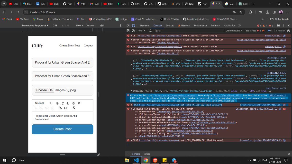 RyugaG16's tweet image. Day-13 of #30daycodingChallenge
Web Topics - 
✔Solved all production errors (cors policy errors) on my 2 projects
(Working Links are in comments) 
DSA topics-
✔Left Rotate Array
✔Rotate Array by D spaces
✔Move all zeros to end 
   #coding #CodingJourney