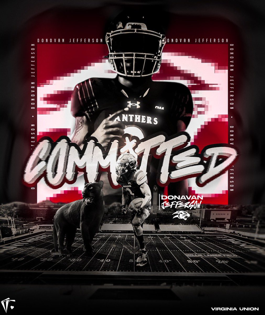 Donovan Jefferson (@donovann_2) on Twitter photo Blessed to say I will be continuing my academic and athletic career at Virginia Union University! #Committed <a href="/VUU_Football/">Virginia Union Univ Football 🏈</a> <a href="/MBK_Football/">Meadowbrook Football</a> Blessed to say I will be continuing my academic and athletic career at Virginia Union University! #Committed <a href="/VUU_Football/">Virginia Union Univ Football 🏈</a> <a href="/MBK_Football/">Meadowbrook Football</a>