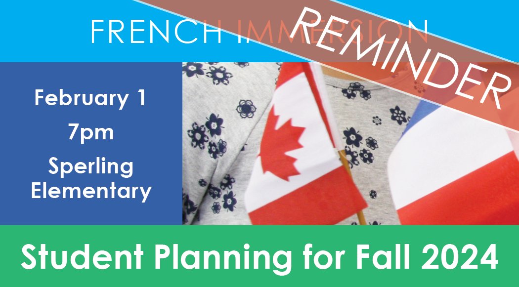 Join us for the rescheduled (due to inclement weather) info session about elementary French Immersion. #BurnabySchools offers both early (going into K or Gr 1) &amp; late (going into Gr 6) options. Applications begin in February for the 2024-25 year. 
More: ow.ly/iJ2350Qv3rr
