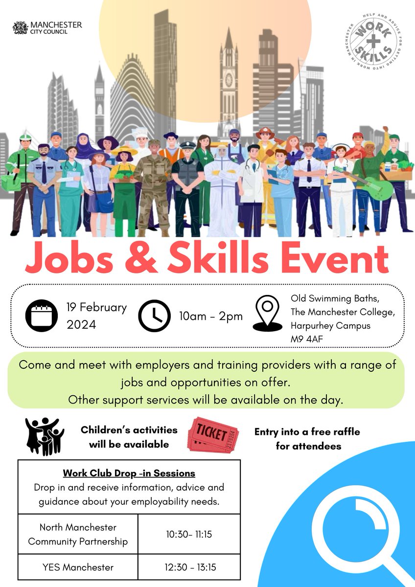 Please see attached flyer for information for the North Jobs and Skills Event that is taking place on 19 February.