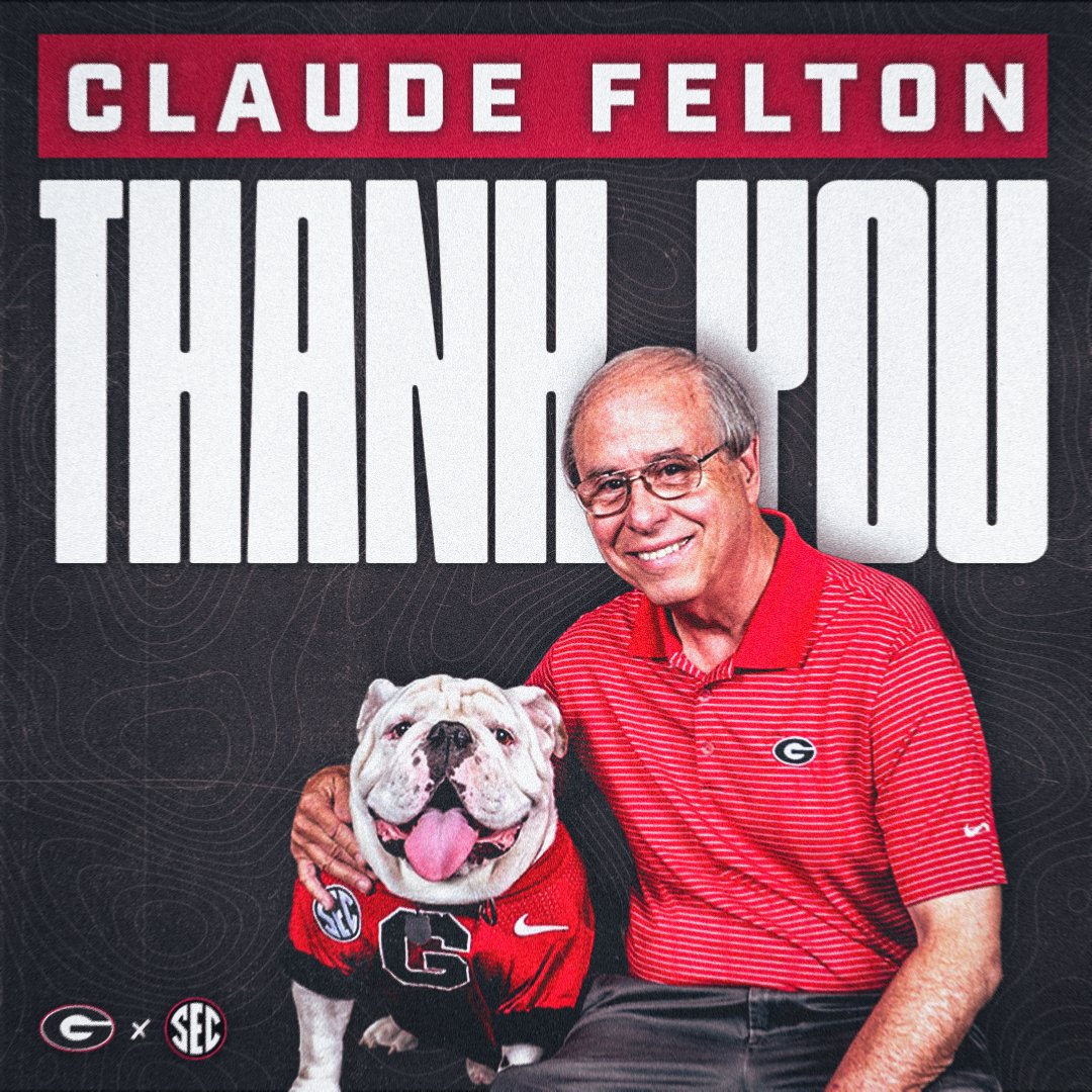 After 45 years with @UGAAthletics, Senior Associate Athletic Director Claude Felton has announced his retirement: gado.gs/claude 'Claude Felton is one of the most influential figures in the history of Georgia Athletics...' – @Brooks_UGA Congrats Claude, and thank you…