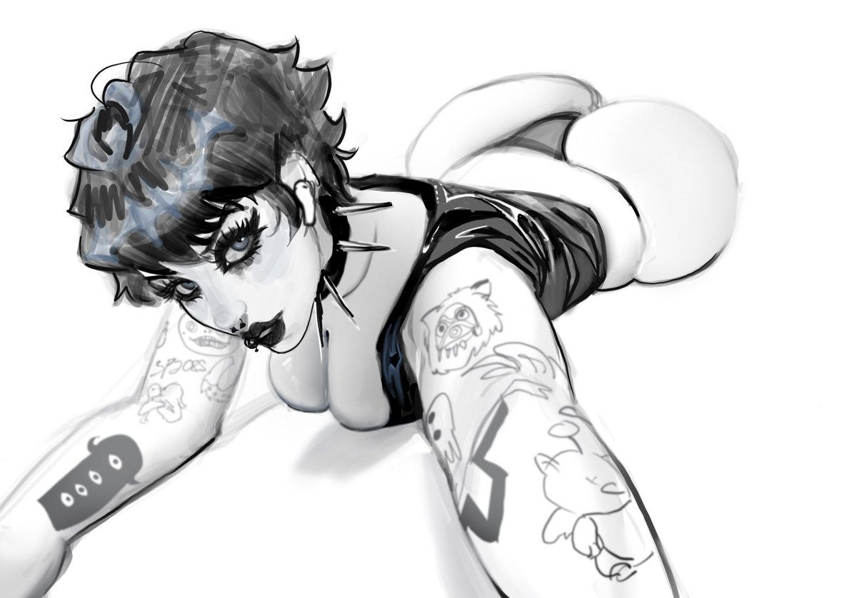 gothsquidink's tweet photo. @_Sasha_Khmel_ ⚜️🖤 thanks for this! i love to draw elegant poses, girls with short hair, and guys with long hair lol https://t.co/8gEJTuL11h