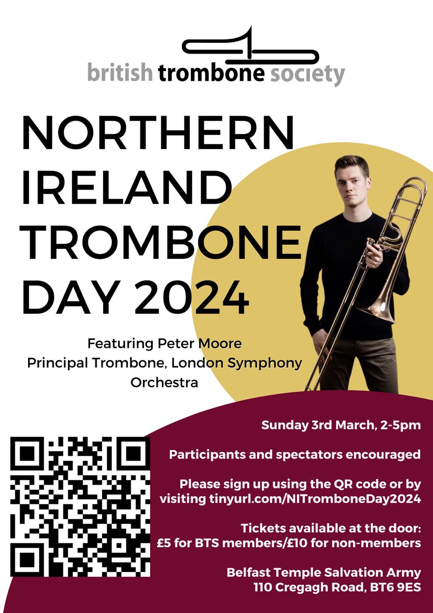 Northern Ireland Trombone Day 2024

Special guest <a href="/pete_moore_/">Peter Moore</a> 

2-5pm, Belfast Temple Salvation Army

More info here: facebook.com/10005421955887…