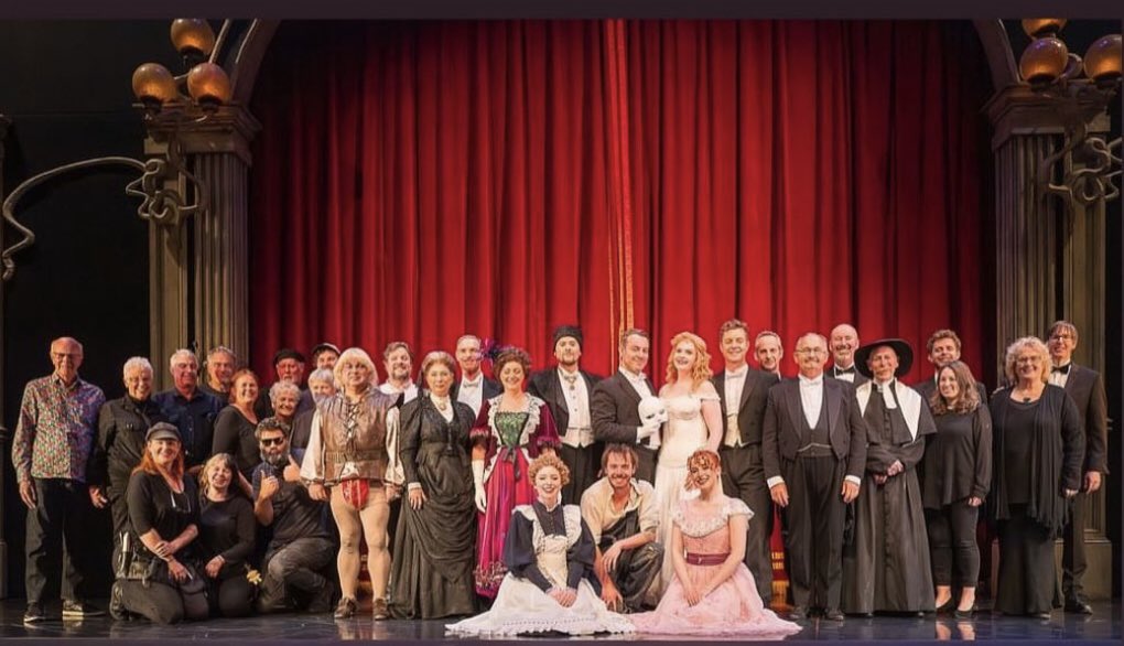 Two great pics of @thebenforster and all the brilliant cast and crew of the Ken Hill production of the Phantom of the Opera in Tokyo. From @paulpottsmusic IG.