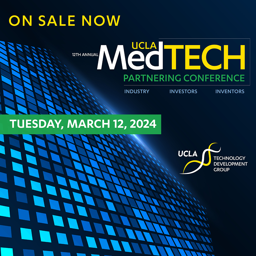 ulpirvine's tweet photo. Register now for UCLA MedTech 2024 at the UCLA Luskin Conference Center and connect with industry leaders, innovators, and investors. #UCLAMedTech2024 #ScienceStartups
https://t.co/zrYffLqM7G https://t.co/slB9cl13AE