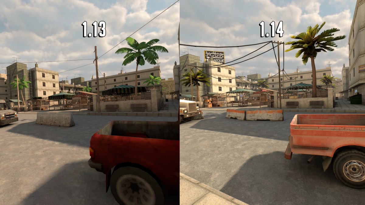 OnwardTheGame's tweet photo. Can you spot the differences? 🧐 

Here's a side by side comparison of the previous version and the updated version of Bazaar. 🚚 

#OnwardVR #OnwardtheGame https://t.co/jGI1me3N8D