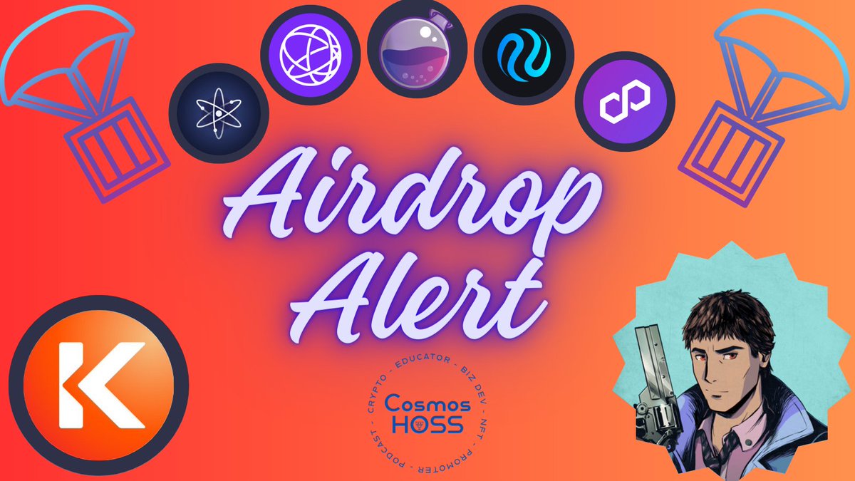 $KFI Airdrop Alert🪂

1) 25% of the Airdrop to stakers of the following chains: 
$ATOM 
$OSMO
$TIA
$INJ
$MATIC

2) 75% of the Airdrop to Dapp users

This is not 100 percent official yet 🤐 but stay tuned for more @KinetixFi airdrop details.