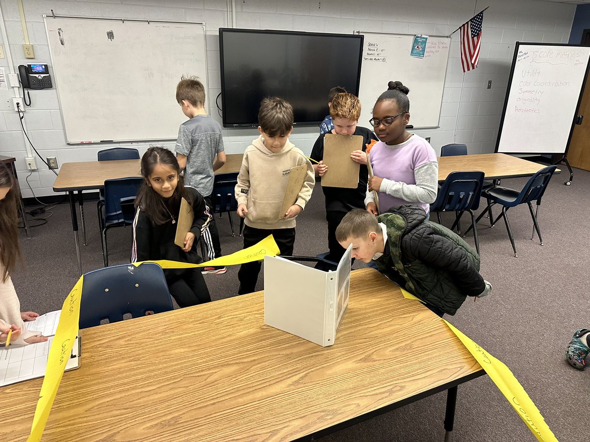 instruct2learn's tweet image. 3rd grade 🎯 students learned about observation skills in our evidence everywhere unit. They observed what they saw in our crime scene, made inferences, and drew conclusions about the crime that was committed. @RedavidDeb @FortneyJenny @VaughanRockets @CobbAlp #SOARon