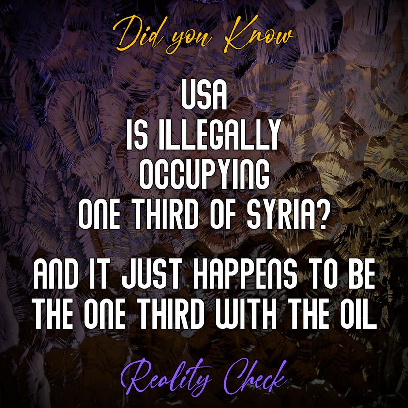 The US is occupying #Syria illegally, stealing a majority of it's oil. This is the West's 'rules based order' in all its shining hypocrisy. #NoWarWithIran