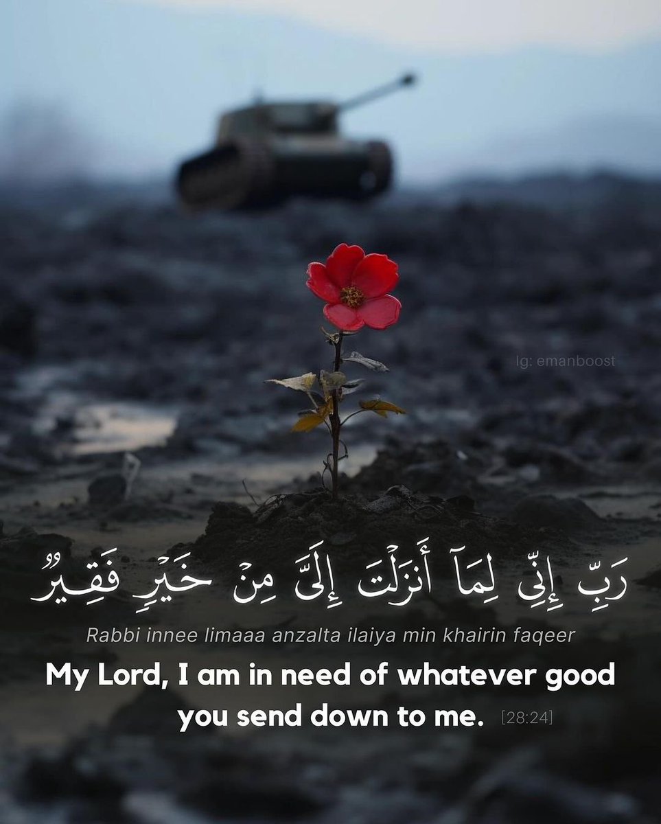 My Lord, I am in need of whatever good You send down to me. 🤲