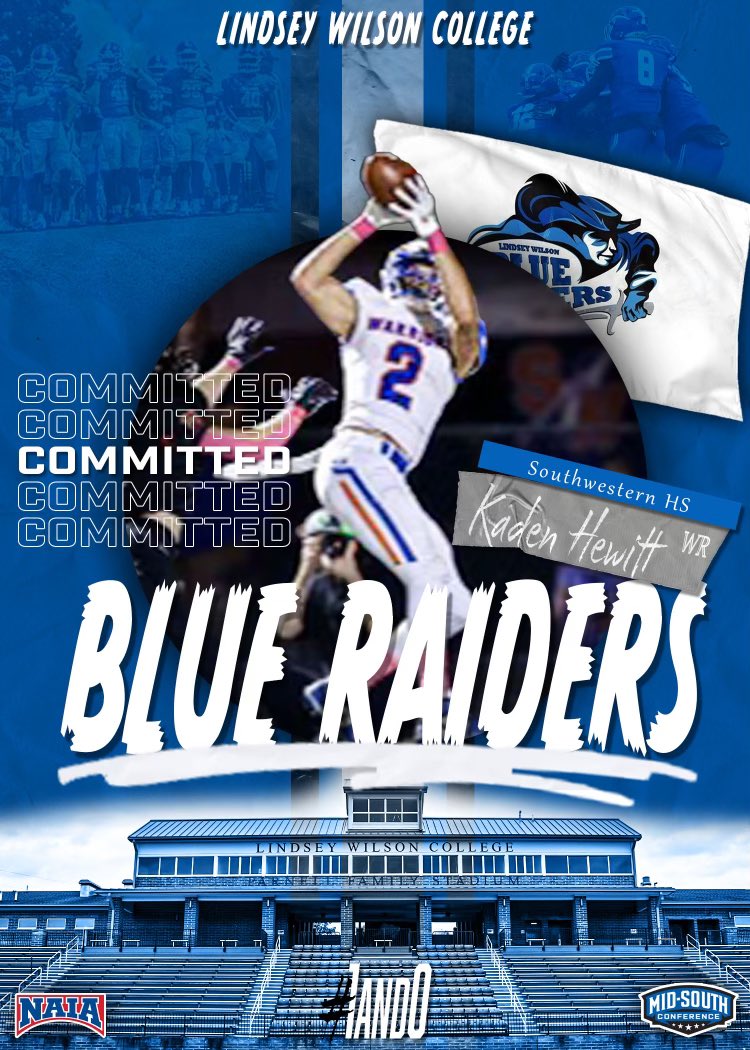 hewitt_kaden's tweet image. Blessed and excited to say I’m committed to Lindsey Wilson! @JasonFoley22 @CoachKleckler @Coach_Ski19 @LWC_Football