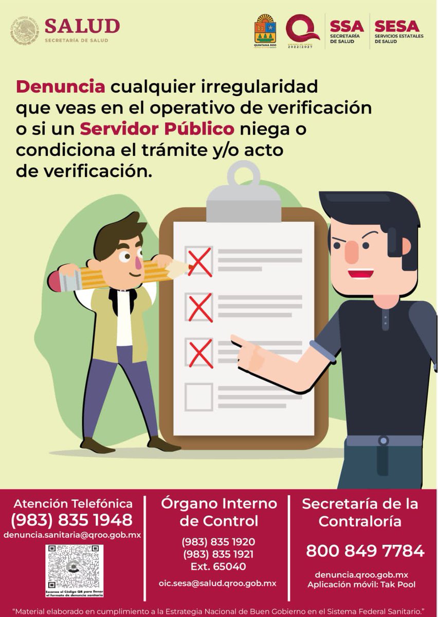 dprisqroo's tweet photo. En el marco del #NuevoAcuerdo por el Bienestar y Desarrollo de QROO, se presenta el cartel del procedimiento para presentar una denuncia derivada de conductas de las personas servidoras públicas, que en el ejercicio de sus funciones, pudieran constituir algún acto de corrupción. https://t.co/Spu6PqPmYz