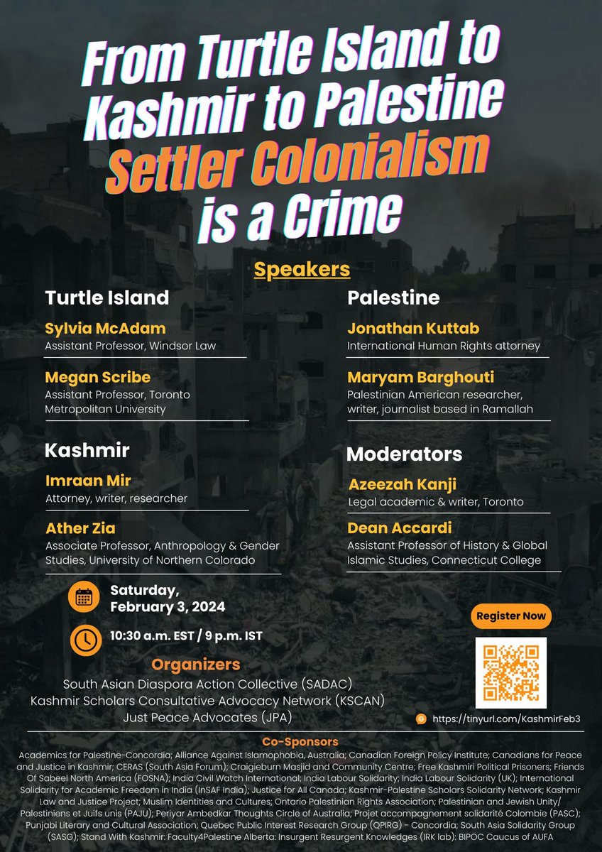 please share widely- From #TurtleIsland to #Kashmir to #Palestine, #Settlercolonialism is a Crime