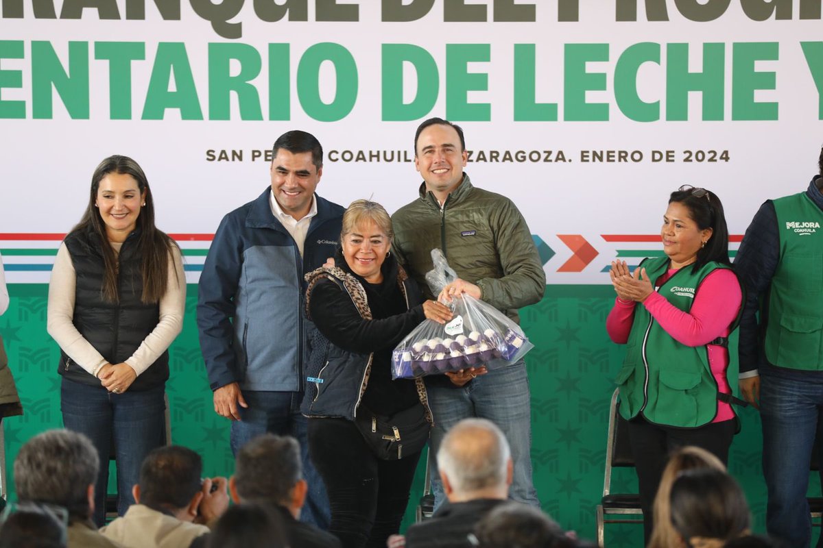 manolojim's tweet image. Arrancamos en la Laguna nuestro gran programa alimentario con el que vamos a beneficiar a más de 400,000 familias coahuilenses ayudando a su economía y a su alimentación. Además, anunciamos que vienen grandes proyectos, programas y obras para #SanPedro y #FranciscoIMadero (1/2)