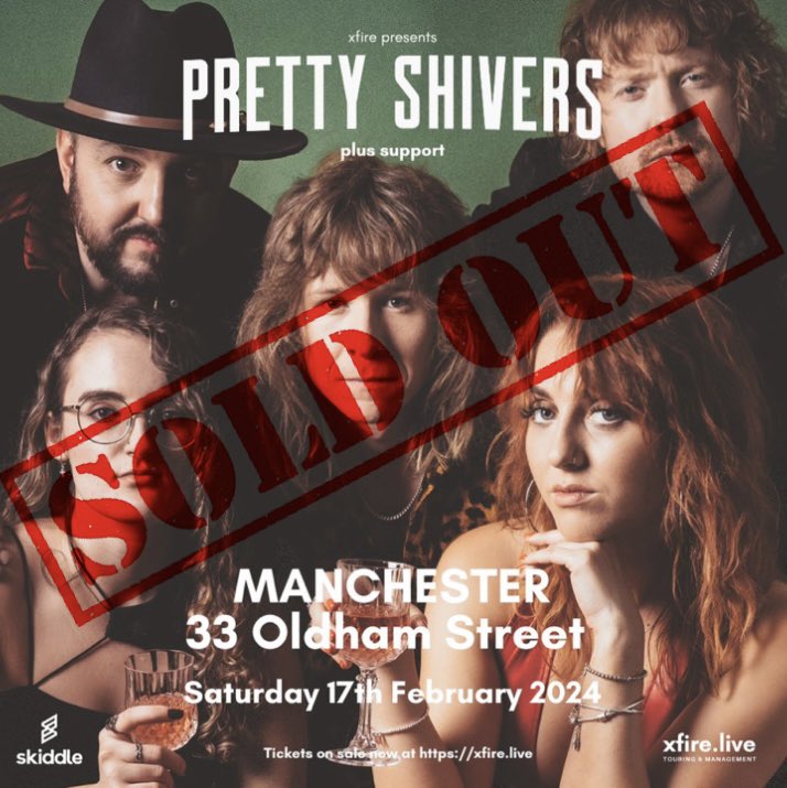 Tickets for our debut Manchester gig at 33 Oldham Street are now officially sold out! Thank you to everyone who bought one. It's going to be a special night! PS ❄️🦋 X #manchester #gig #prettyshivers #ps