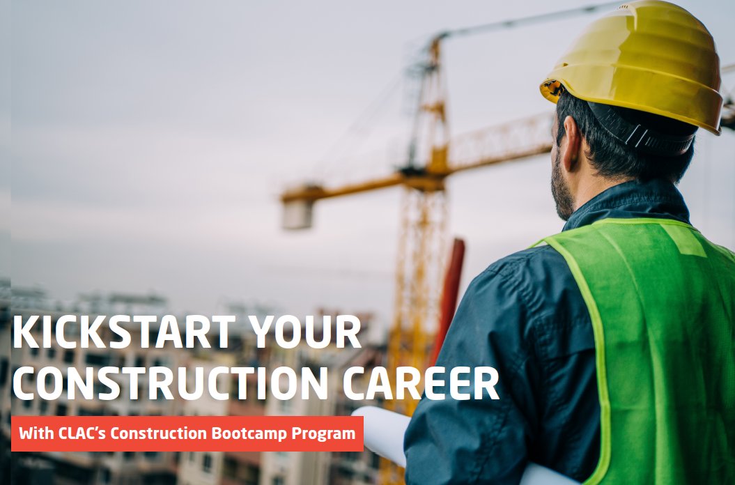 CLAC's Construction Bootcamp includes 2 weeks of in-class, online, and hands-on training followed by an 8-week paid job placement. No experience required. Learn more about the upcomming February 26 - March 8 Bootcamp session at clac.ca/bootcamp 🚧👷‍♀️👷‍♂️